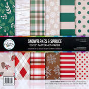Snowflakes & Spruce 12x12 Patterned Paper - Catherine Pooler