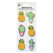 Pineapple & Cactus - Little Birdie Pineapple & Cactus Sticker 6/Pkg
