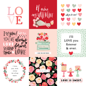 Journaling 4x4 Cards Paper - My Valentine - Carta Bella