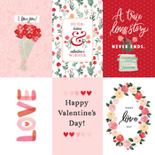 Journaling 4x6 Cards Paper - My Valentine - Carta Bella