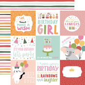 Journaling 4x4 Cards Paper - A Birthday Wish Girl - Echo Park