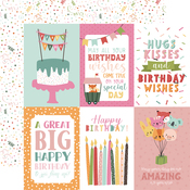 Journaling 4x6 Cards Paper - A Birthday Wish Girl - Echo Park