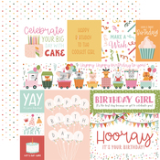 Multi Journaling Cards Paper - A Birthday Wish Girl - Echo Park