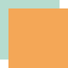 Orange / Teal Coordinating Solid Paper - A Birthday Wish Boy - Echo Park