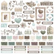 Simple Vintage Winter Woods Cardstock Stickers - Simple Stories