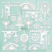 Steampunk Set Chipboard Diecuts - Mintay Chippies - Mintay Papers - PRE ORDER