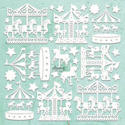 Carousel Set Chipboard Diecuts - Mintay Chippies - Mintay Papers - PRE ORDER