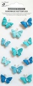 Aqua Medley - Little Birdie Pearl Butterflies 11/Pkg