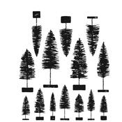 Bottlebrush Trees Cling Stamp - Tim Holtz