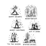 Holiday Sketchbook Cling Stamp - Tim Holtz