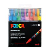Posca Markers 8 Color PC-3M Fine Glitter Set