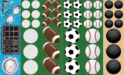 Sports Chipboard Sticker Bundle - Reminisce