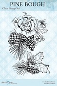 Pine Bough Stamp - Mistletoe & Holly - Blue Fern Studios