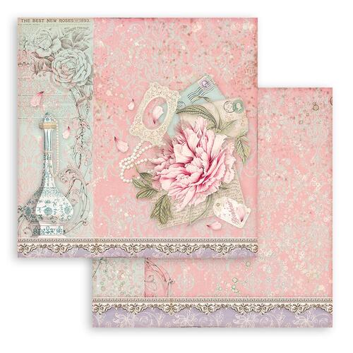 Rose Parfum 12x12 Paper Pad - Stamperia - Stamperia Intl - Rose Parfum