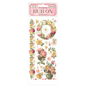 Flowers & Garland Rub-ons - Rose Parfum - Stamperia