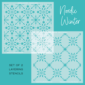 Nordic Winter Background Stencils - Make It Merry - Honey Bee Stamps