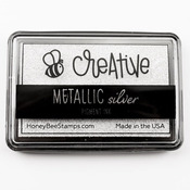 Metallic Silver Pigment Ink Bee Creative Ink Pad - Honey Bee Stamps