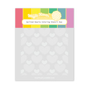 Quilted Hearts Coloring Stencil - Waffle Flower Crafts
