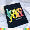 Oversized Love You Print Die - Waffle Flower Crafts