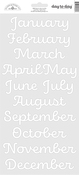Day To Day Calendar Months Stickers - Doodlebug