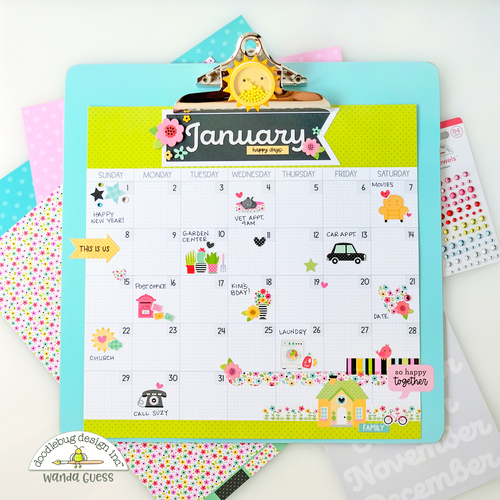 Doodlebug Day to Day Calendar Numbers Stickers