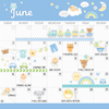 Baby Boy First Year Calendar Kit - Doodlebug