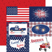 Journaling 6x4 Cards Paper - Fourth Of July - Carta Bella
