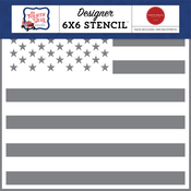 American Flag Stencil - Fourth Of July - Carta Bella