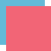 Pink - Dark Blue Coordinating Solid Paper - Sunkissed - Echo Park
