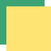 Yellow - Green Coordinating Solid Paper - Sunkissed - Echo Park