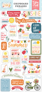 Here Comes The Sun 6x13 Chipboard Phrases - Echo Park