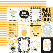 Journaling 3x4 Cards Paper - Bee Happy - Echo Park - PRE ORDER