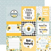 Journaling 4x4 Cards Paper - Bee Happy - Echo Park - PRE ORDER