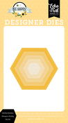 Stitched Beehive Hexagon Nesting Die Set - Bee Happy - Echo Park