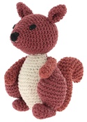 Squirrel Suzy - Brick - Hoooked Amigurumi DIY Kit W/Eco Barbante Yarn