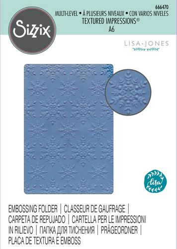 Sizzix Multi-Level Textured Impressions A5 Embossing Folder-Snowberry