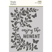 Enjoy the Moment Stencil - Simple Vintage Life in Bloom - Simple Stories