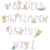 Floral Alphabet Thinlits Die Set - Sizzix