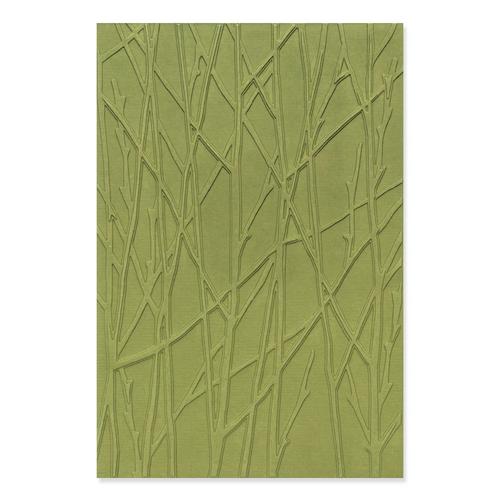 Scattered Florals, Multi-Level Textured Impressions Mini Embossing Folder