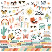 Boho Sunshine Cardstock Stickers - Simple Stories