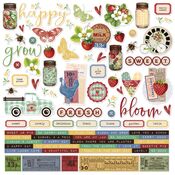 Simple Vintage Berry Fields Cardstock Stickers - Simple Stories