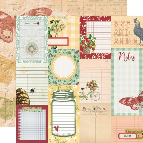 Simple Vintage Berry Fields - Cardstock Stickers