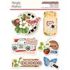 Simple Vintage Berry Fields Layered Chipboard Stickers - Simple Stories