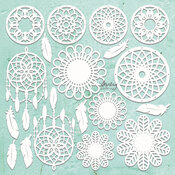 Boho Set Chipboard Diecuts - Mintay Chippies - Mintay Papers