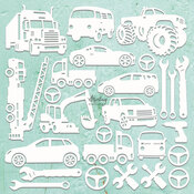 Vehicles Set Chipboard Diecuts - Mintay Chippies - Mintay Papers