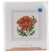 Poppy Flower (14 Count) - RTO Counted Cross Stitch Kit 4"X4"