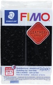 Black - Fimo Leather Effect Polymer Clay 2oz