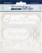 Secret Diary - Stamperia Decorative Chips 5.5"X5.5"