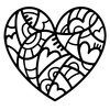 Doodle Heart - Woodware 6"X6" Stencil