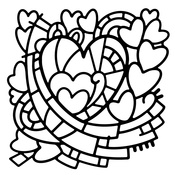 Heart Window - Woodware 6"X6" Stencil